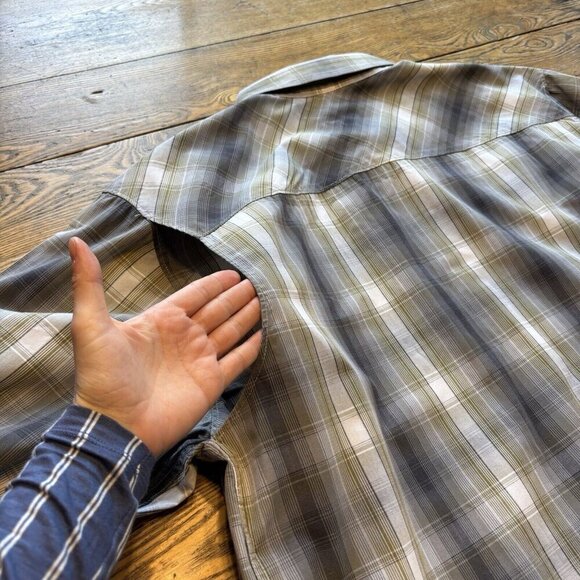Columbia Long Sleeve Shirt Mens XL Plaid Supplex Nylon Outdoor Fishing Vented - Picture 15 of 16